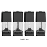 Load image into Gallery viewer, VooPoo S1 replacement pods, original pack of 4 refillable cartridges for Drag Nano S1 pod vape kit.
