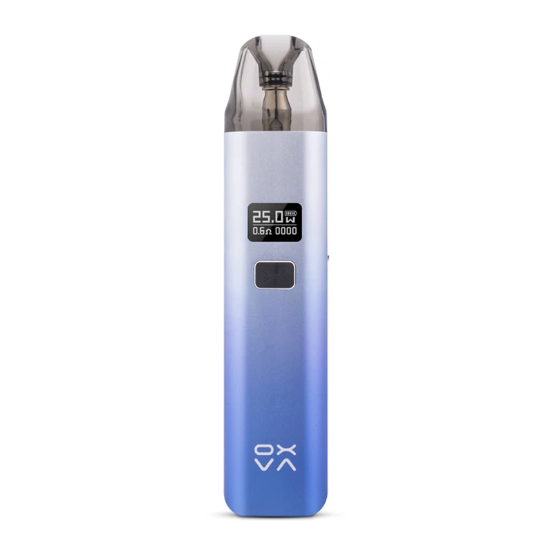 OXVA Xlim V2 Pod Kit in Arctic Ice, a compact 25W pod system with a built‑in 900mAh battery and 2ml e‑liquid capacity, designed for smooth vapor production, adjustable airflow, and a reliable all‑day vaping experience.