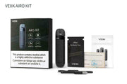Genuine Veiik Airo Black pod vape kit with built-in rechargeable battery and refillable pod system.