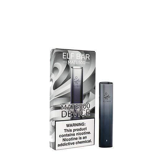 ELF BAR Mate 500 Pod Kit in Black – sleek and portable pod device with a 500mAh rechargeable battery, USB-C charging, and compatibility with ELF BAR prefilled and refillable pods for effortless vaping.