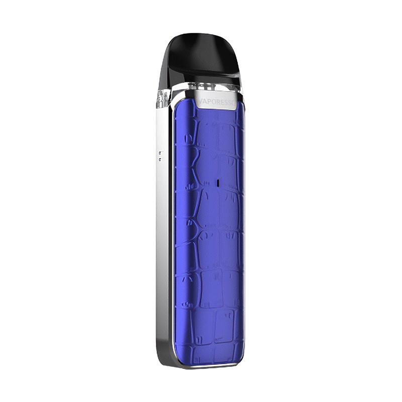 Vaporesso Luxe Q Pod Kit in Blue – sleek and pocket-friendly vape device featuring a built-in 1000mAh battery, draw-activated firing, and SSS leak-resistant pods for a smooth and mess-free vaping experience.