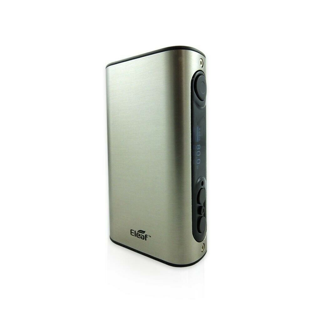 Genuine Eleaf iPower TC 80W Box Mod in Brushed Silver – powerful vape mod with built-in 5000mAh battery and temperature control.