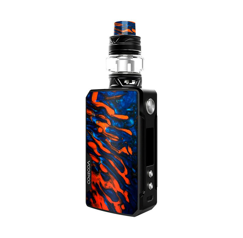 Voopoo Drag 2 177W Mod Pod Vape Kit in B-Flame – high-performance vape mod featuring a bold flame resin design, 177W power output, GENE.FIT chipset, and PnP pod compatibility for powerful and customizable vaping.