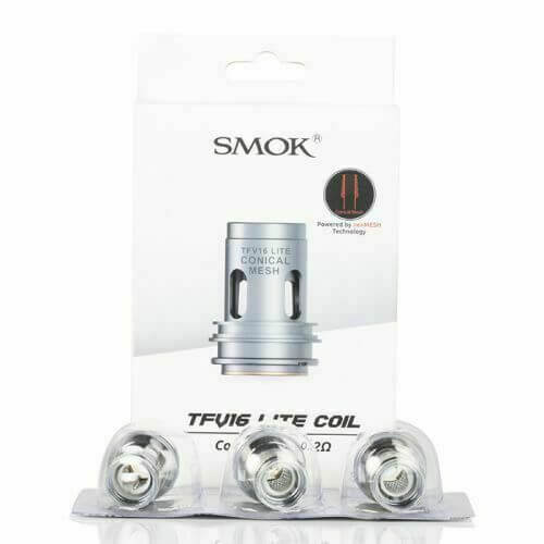 SMOK TFV-16 Lite replacement coils, available in conical or dual mesh options for enhanced flavor and vapor production.