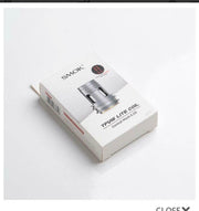 SMOK TFV-16 Lite replacement coils, available in conical or dual mesh options for enhanced flavor and vapor production.