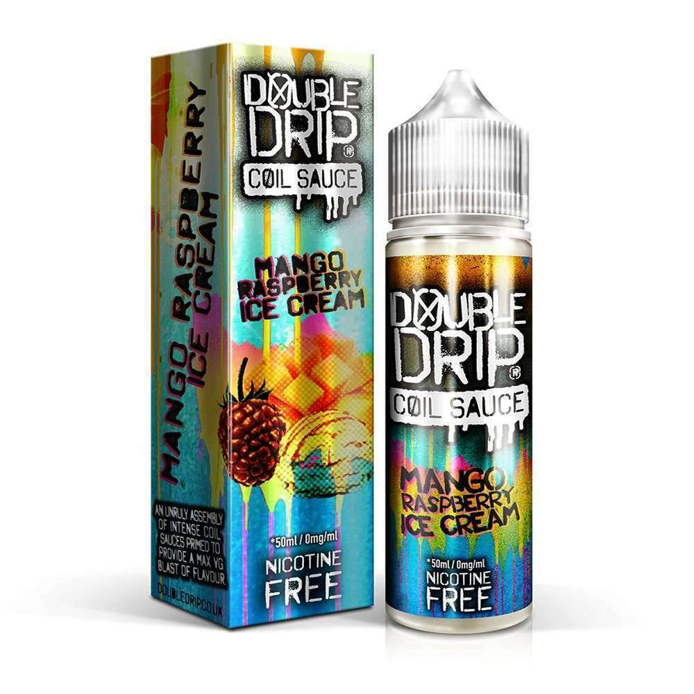 Double Drip Mango Raspberry Ice Cream Coil Sauce 50ml e-liquid with 80VG/20PG ratio, offering a zesty lemon candy flavor.