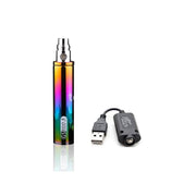 GS eGo II 2200mAh high-capacity vape battery in Rainbow with USB charger, designed for long-lasting vaping sessions.