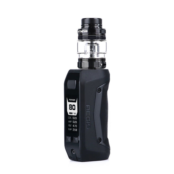 GeekVape Aegis Mini 80W box mod kit in Black with 2200mAh battery and 2ml tank capacity, available in five colors for durable and versatile vaping.