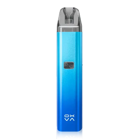 OXVA Xlim C Pod Kit E‑Cigarette in Gradient Blue with 900mAh battery and up to 25W output, paired with 2ml replacement pods, offering a sleek and durable design for smooth vapor production, long battery life, and a satisfying vaping experience.