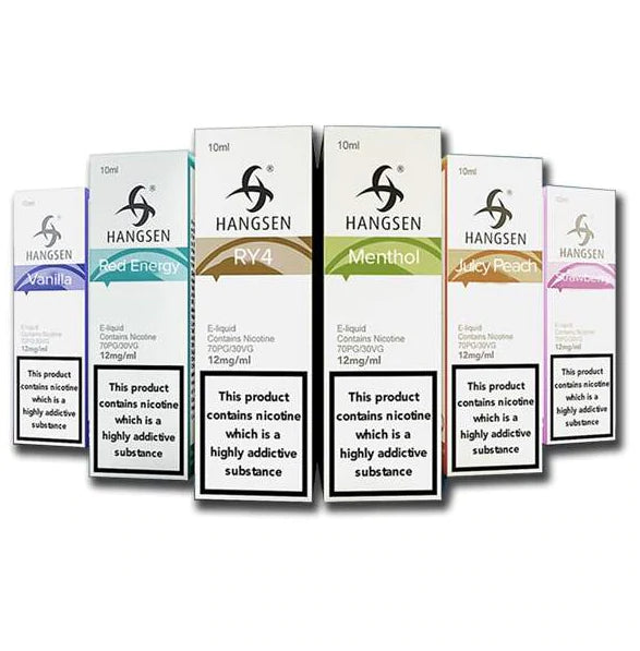 Hangsen 10ml e Liquid  e Juice Refill Vape 3mg 6mg 12mg 18mg - Pack of 20x New Flavors