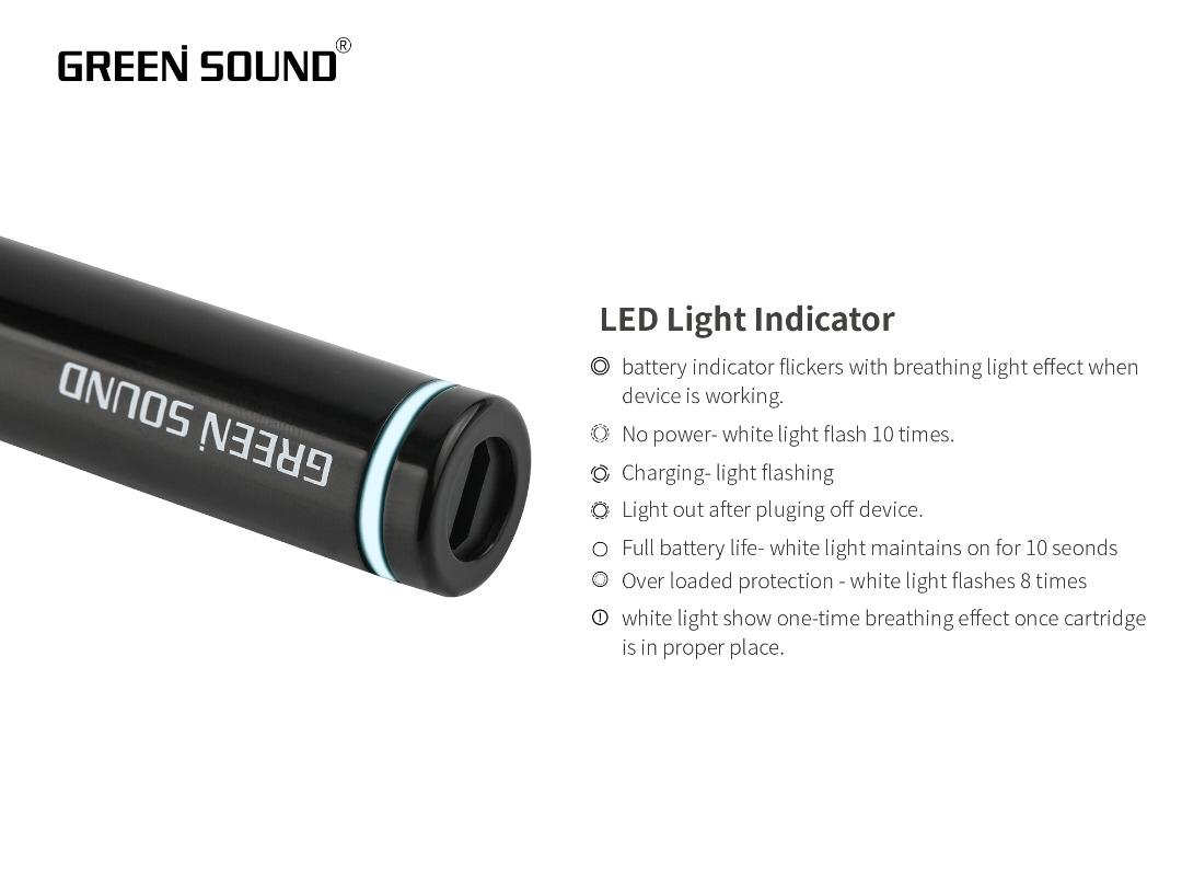 Genuine Green Sound Q3 12W refillable pod vape kit with 500mAh battery, available in all colors.