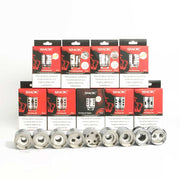 Pack of three SMOK TFV12 Prince tank coil heads designed for enhanced flavor and vapor production.