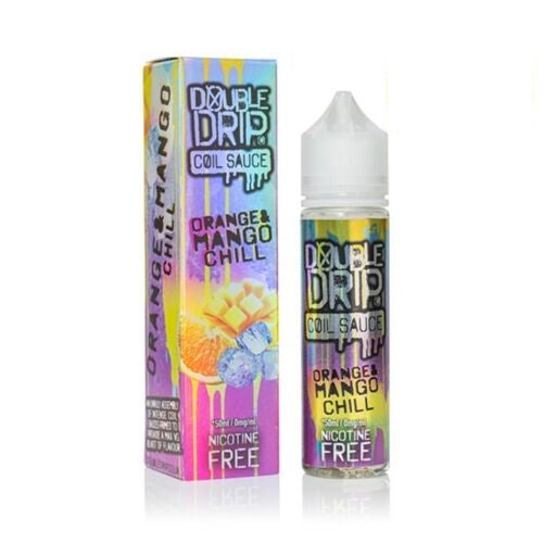 Double Drip Orange Mango Chill Coil Sauce 50ml e-liquid with 80VG/20PG ratio, offering a zesty lemon candy flavor.
