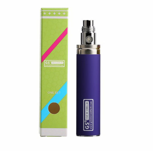 Dual pack GS eGo III 3200mAh huge capacity vape batteries in Purple, mega kit for powerful and long-lasting vaping.