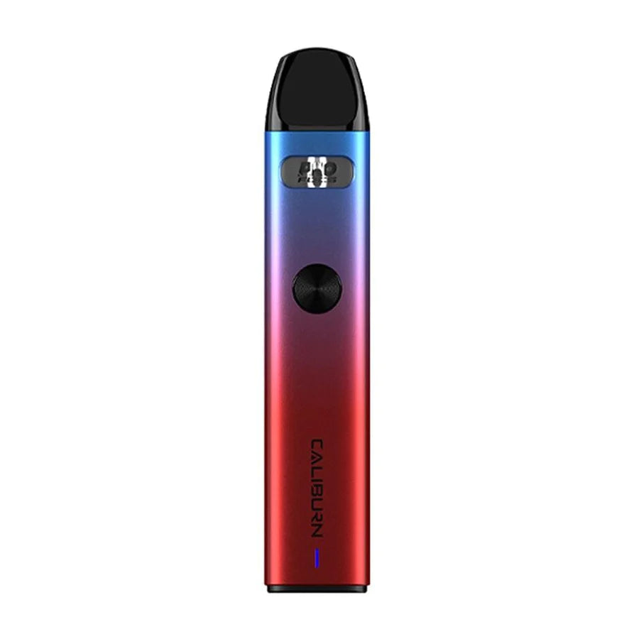Uwell Caliburn A2 Pod Kit in Purple – slim and user-friendly pod system with a 520mAh battery, Pro-FOCS flavor technology, and top-fill 2ml pods for a smooth and consistent MTL vaping experience.