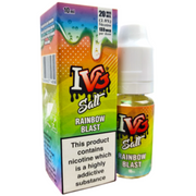 IVG Nic Salt E-Liquid Rainbow Blast – 10ml bottles, pack of 10, 50/50 VG/PG blend available in 10mg or 20mg nicotine strength.
