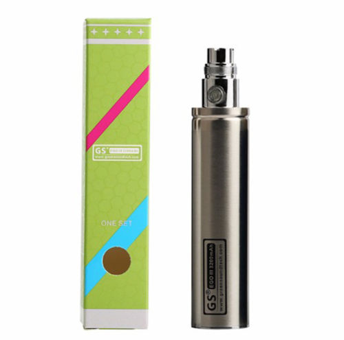 GS eGo III 3200mAh high-capacity vape battery in Silver with USB charger, designed for long-lasting vaping performance.