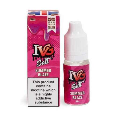 IVG Nic Salt E-Liquid Summer Blaze – 10ml bottles, pack of 10, 50/50 VG/PG blend available in 10mg or 20mg nicotine strength.