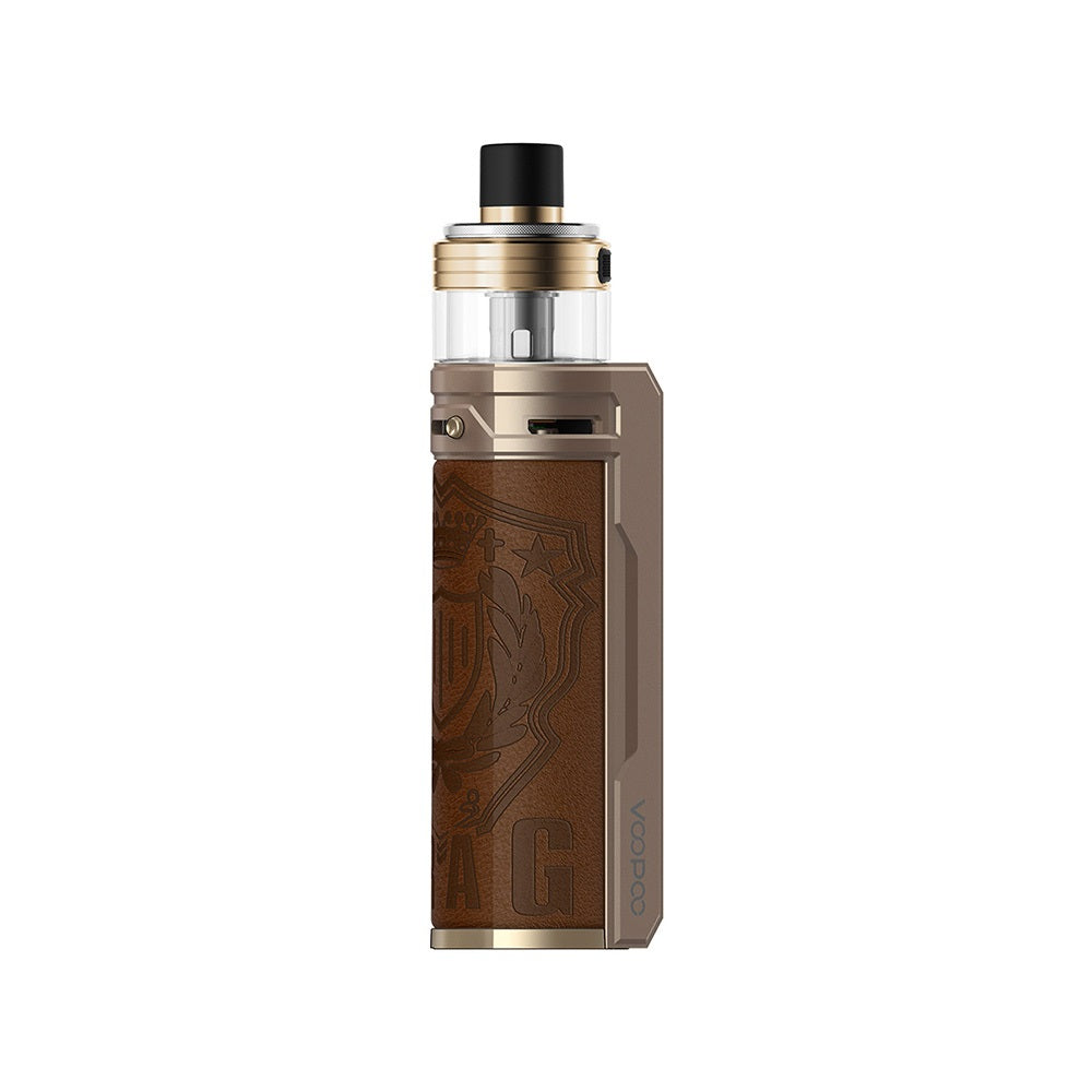 VooPoo Drag X PnP-X Shield Gold pod vape kit featuring adjustable wattage and PnP-X coil compatibility