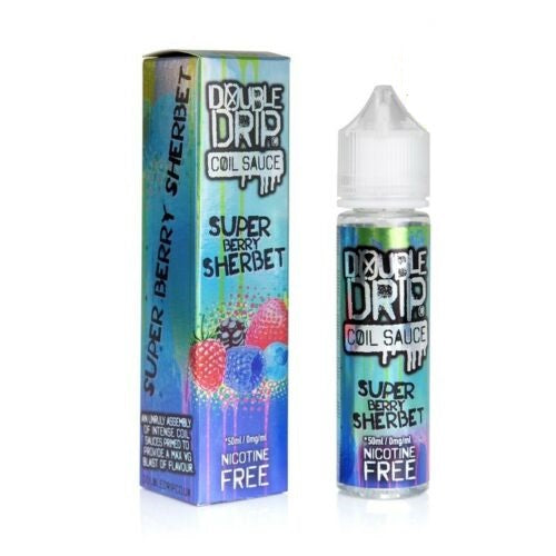 Double Drip Super Berry Sherbet tCoil Sauce 50ml e-liquid with 80VG/20PG ratio, offering a zesty lemon candy flavor.