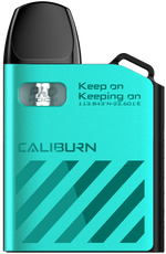 Load image into Gallery viewer, Uwell Caliburn AK2 Pod Kit in Turquoise Blue, a sleek and compact vape device with refillable 2ml pods and long‑lasting battery, or a pack of 4 genuine replacement pods, designed to deliver smooth vapor and rich flavor for a premium vaping experience.
