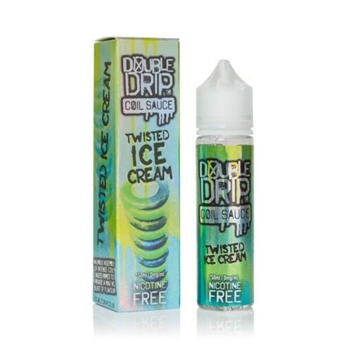 Double Drip Twisted Ice Cream Coil Sauce 50ml e-liquid with 80VG/20PG ratio, offering a zesty lemon candy flavor.