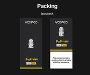 Genuine VooPoo VINCI PnP VM6 0.15 ohm mesh vape coils for 60–80W direct-to-lung vaping, pack of 5 replacement coils