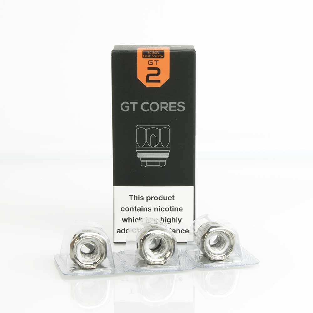 Pack of three Vaporesso GT Core replacement coils compatible with NRG and Cascade tanks, designed for rich flavor and vapor production.