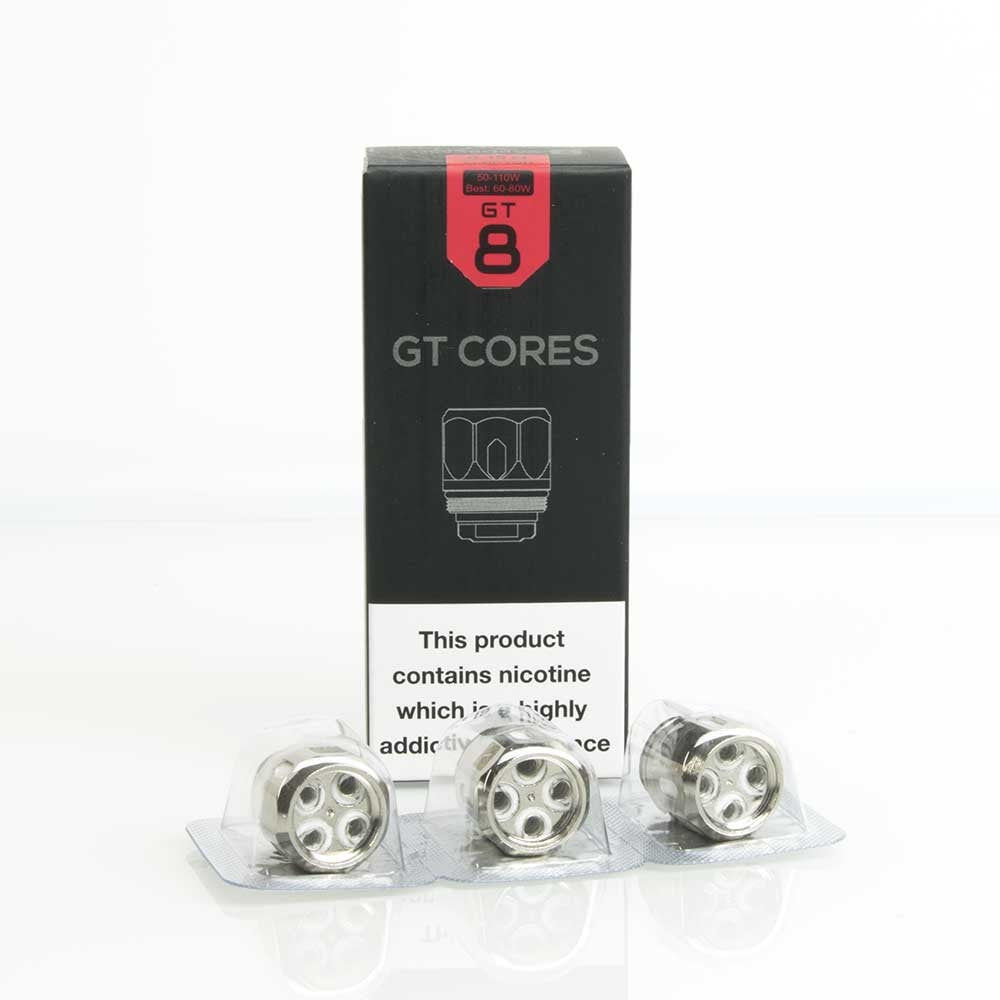 Pack of three Vaporesso GT Core replacement coils compatible with NRG and Cascade tanks, designed for rich flavor and vapor production.