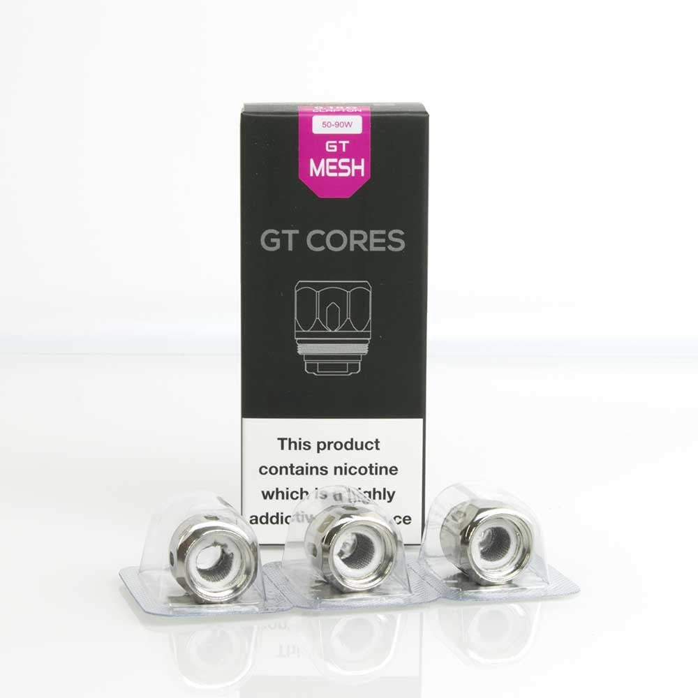 Pack of three Vaporesso GT Core replacement coils compatible with NRG and Cascade tanks, designed for rich flavor and vapor production.