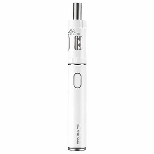 Innokin Endura T18E Vape Pen Starter Kit in White – a reliable and beginner-friendly device with a sleek design, optimized for mouth-to-lung vaping with consistent flavor, long battery life, and easy top-fill system.