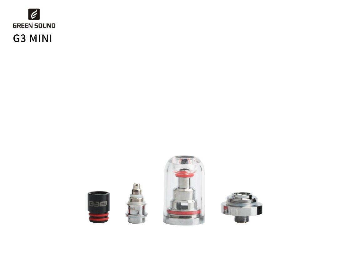 Genuine Green Sound G3 Mini vape tank with 2ml e-liquid capacity, new and compatible with Green Sound G3 Mini devices.
