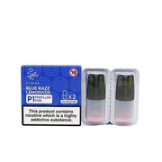 Elf Bar Mate 500 flavored replacement pods in Blue Razz Lemonade, pack of 2, prefilled for a juicy and refreshing vape experience, designed for use with the Elf Bar Mate 500 device to deliver smooth vapor and rich fruity flavor.