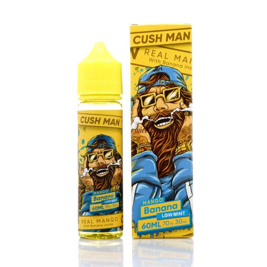 Nasty Cush Man Mango Series in Mango Banana 60ml e-liquid, available in 0mg or 3mg nicotine, delivering a sweet tropical mango flavor.
