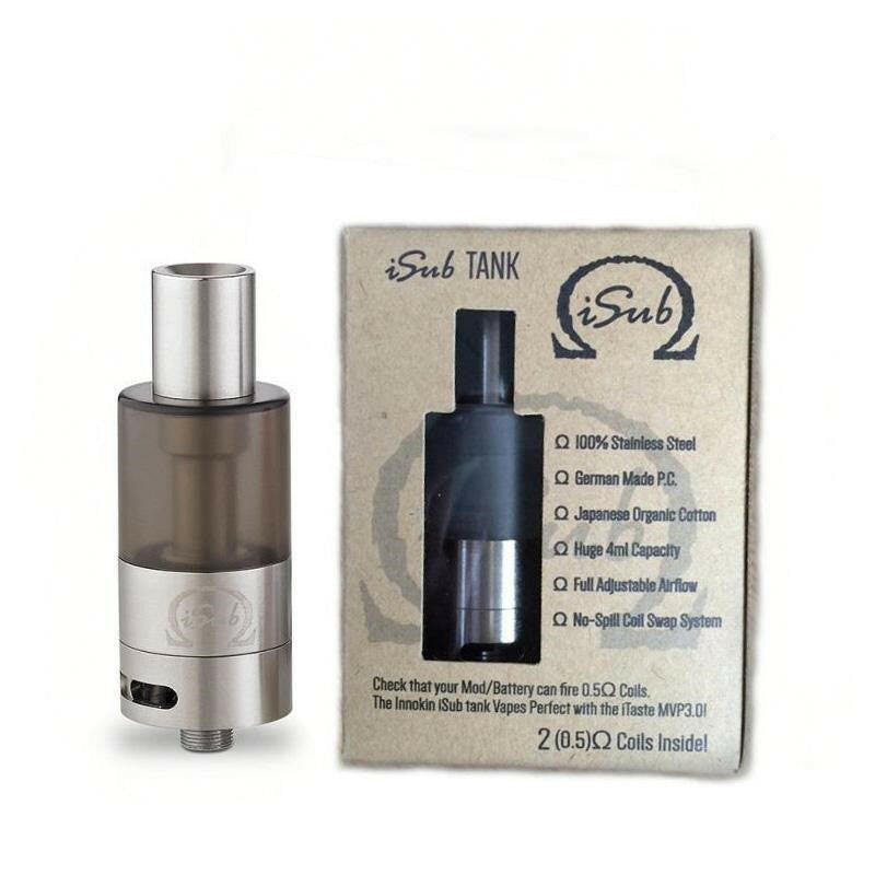 Innokin iSub and iSub G replacement coils available in 0.5ohm and 0.2ohm options for sub-ohm vaping with rich flavor.