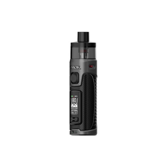 SMOK RPM 5 Pro Pod Kit in Matte Gunmetal – powerful and ergonomic pod mod powered by a single 18650 battery, 80W max output, 0.96'' TFT screen, and RPM 3 coil compatibility for rich DTL vaping.