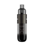 Vaporesso X Moti X Mini Pod Kit in Gunmetal Grey – futuristic and compact pod system featuring a transparent body with a 1150mAh battery, COREX heating tech, and adjustable airflow for a rich RDL vaping experience.