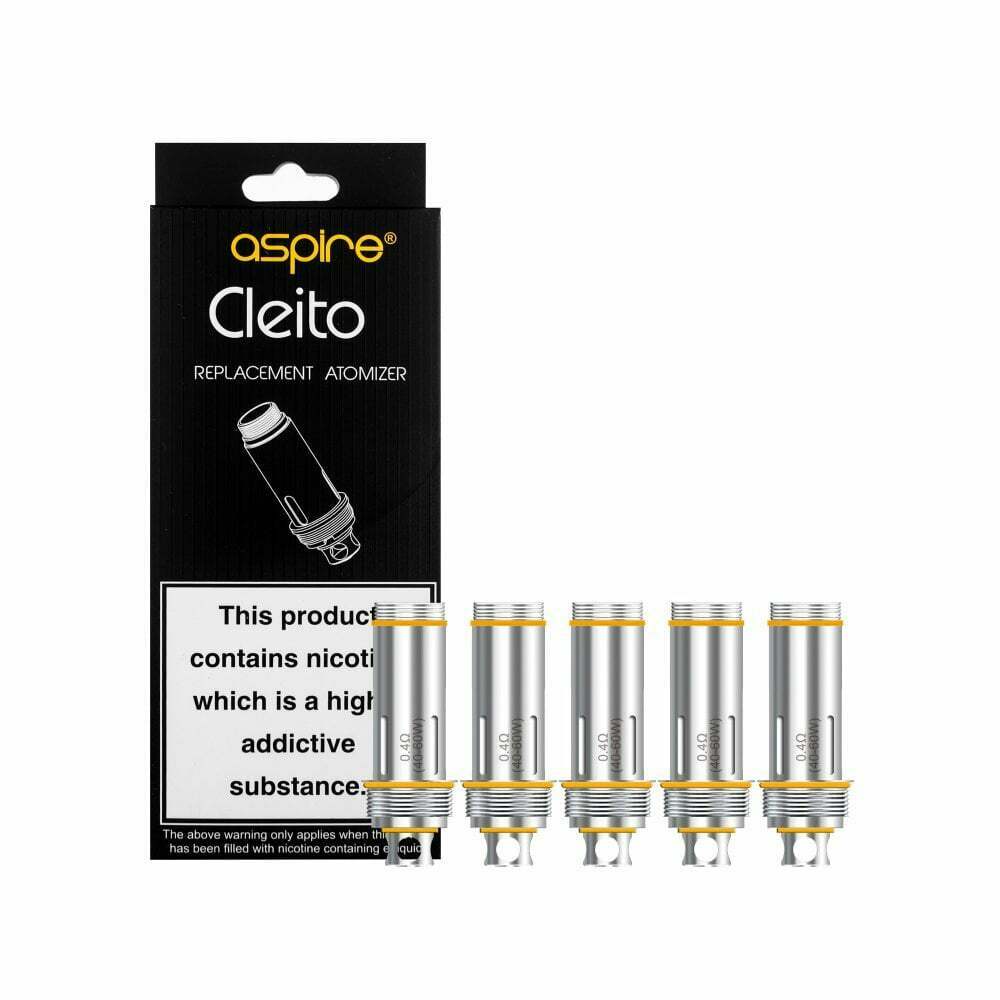 Genuine Aspire Cleito replacement coils for sub-ohm 2ml vape tank.