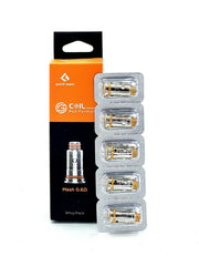 GeekVape G Coil Mesh Tech 0.6 ohm replacement coils, pack of 5 for compatible GeekVape pod system kits.