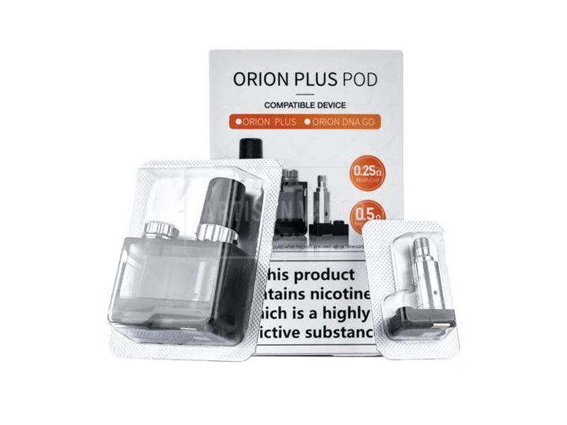 Lost Vape Orion Plus DNA replacement pod cartridge with built-in mouthpiece, compatible with Orion Plus pod vape kits.