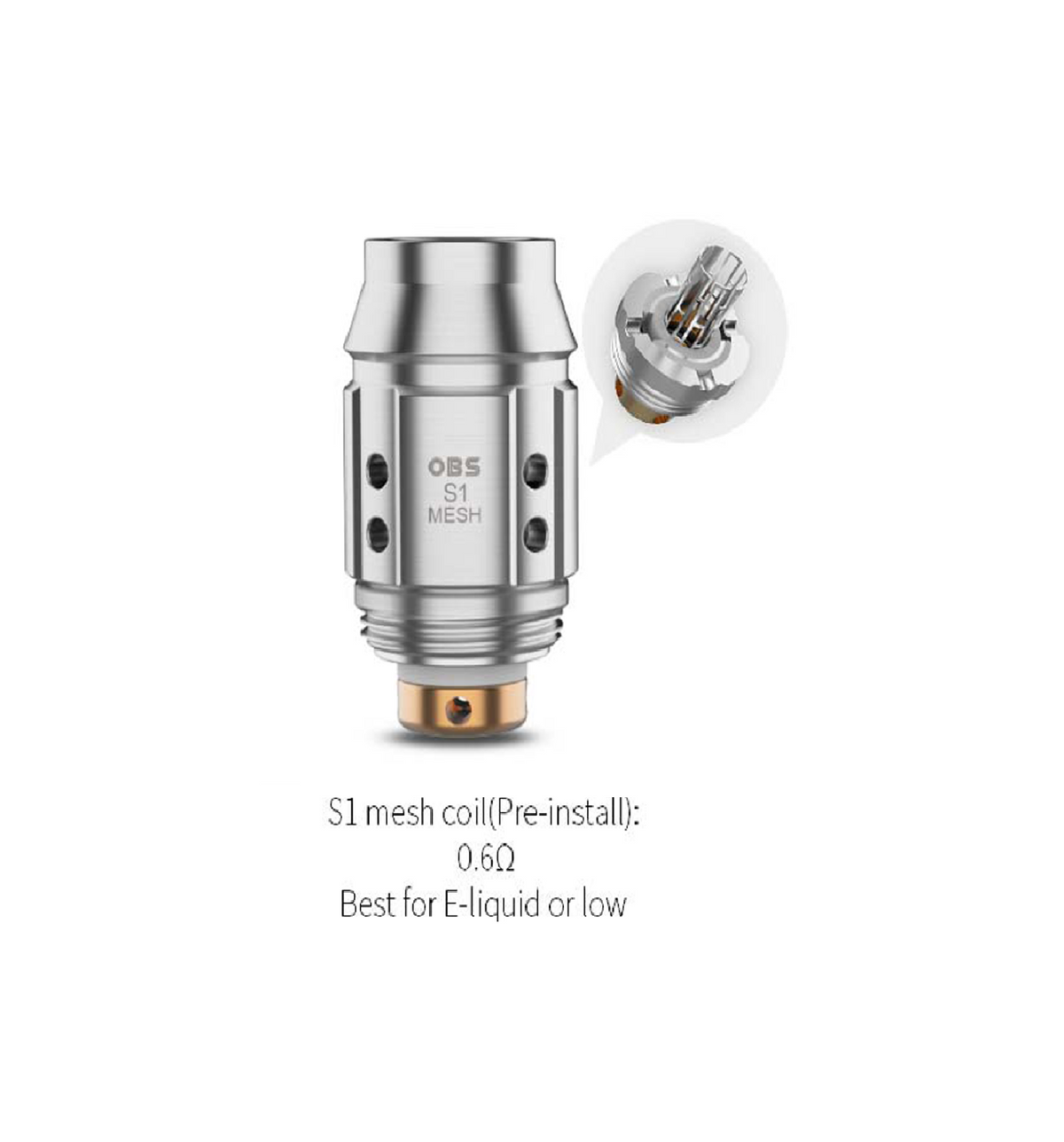 OBS KFB 2 S1 and N1 real coil atomizers, pack of 5 replacement coils compatible with OBS KFB 2 pod vape kits.