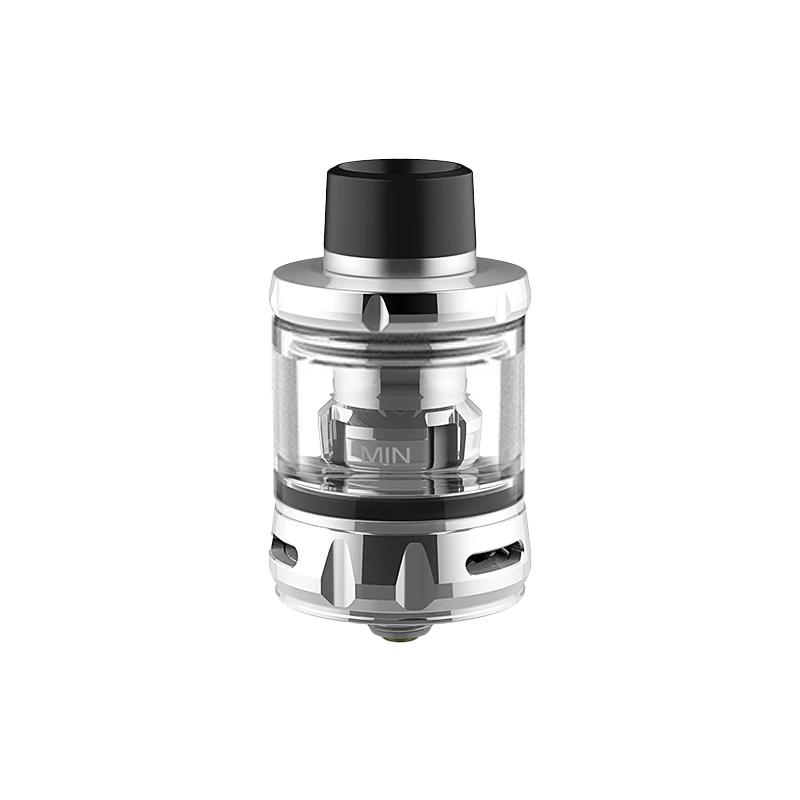 Close-up of the Uwell Nunchaku 2 sub-ohm vape tank in Silver, featuring a 2ml e-liquid capacity, sleek metallic design, adjustable airflow, and compatible with high-wattage vaping