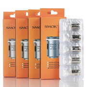 Pack of five SMOK Helmet and Helmet Mini replacement coils, available in 0.4Ω, 0.6Ω, and 0.85Ω resistances for varied vaping styles.