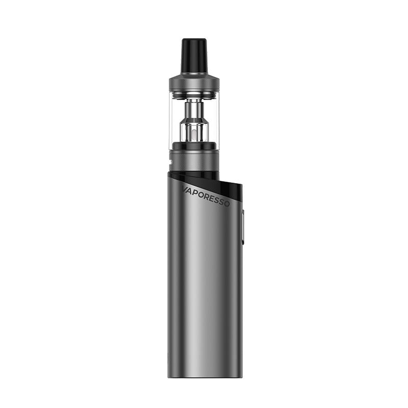 Vaporesso Gen Fit Kit in Space Grey – elegant and compact vape kit with a 1200mAh battery, AXON Chip for Pulse Mode, and MTX tank designed for smooth MTL vaping with clean flavor delivery.