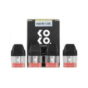 100% Genuine Uwell Caliburn Koko replacement pods, pack of 4 refillable 1.2 ohm cartridges for Caliburn Koko pod vape kit.