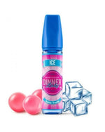 Load image into Gallery viewer, Dinner Lady Ice Bubble Trouble 50ml e-liquid, available in 0mg or 3mg nicotine, delivering a sweet bubblegum flavor.
