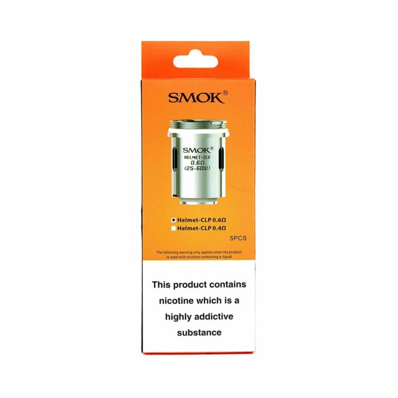 SMOK Helmet CLP dual core replacement coils available in 0.6ohm or 0.4ohm resistances for smooth vapor and rich flavor.