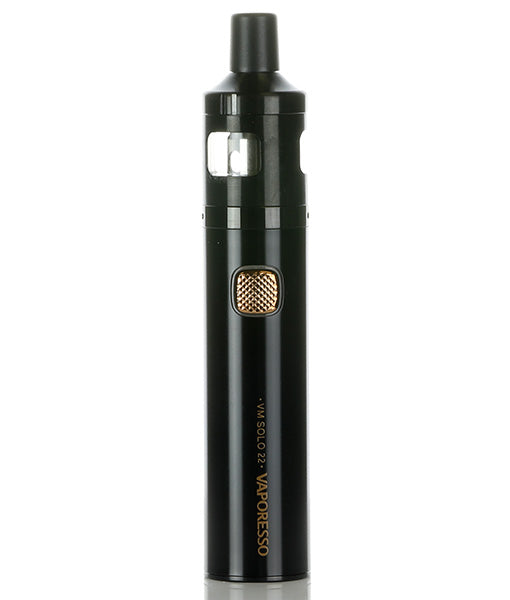 Vaporesso VM SOLO 22 pod system kit in Black, featuring a 2000mAh battery, compact design, and TPD compliant for easy and reliable vaping.